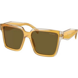 Prada PR24ZS 14I0/1T Γυναικεία Γυαλιά Ηλίου Τετράγωνα Κοκάλινα Κίτρινα με Καφέ Polarized Φακό
