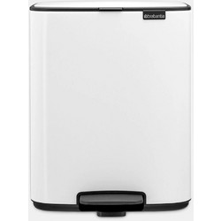 Brabantia Κάδος Απορριμμάτων Πλαστικός με Πεντάλ Λευκός 12lt 236907