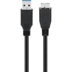 GOOBAY καλώδιο USB 3.0 σε micro Τype B 95734, 5 Gbit/s, 0.5m, μαύρο