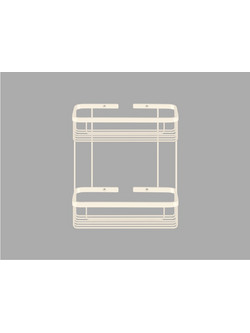 Sanco Shower Baskets Διπλή παραλ/μη Θήκη Μπεζ ματ 00004-Μ102