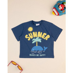 βρεφικό t-shirt μπλε summer για αγόρι