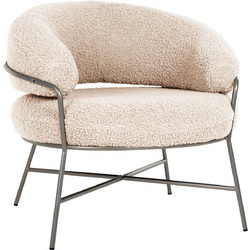 HomeMarkt Πολυθρόνα Λευκή Trudi HM8639.23