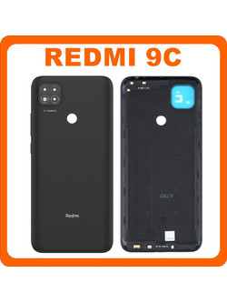 Xiaomi Redmi 9C (M2006C3MG, M2006C3MT) Rear Back Battery Cover Πίσω Κάλυμμα Καπάκι Μπαταρίας + Camera Lens Black