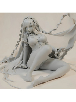 Άβαφη 3D Φιγούρα Rem V3 From Re Zero για Βάψιμο DIY (Δώρο τα Χρώματα)