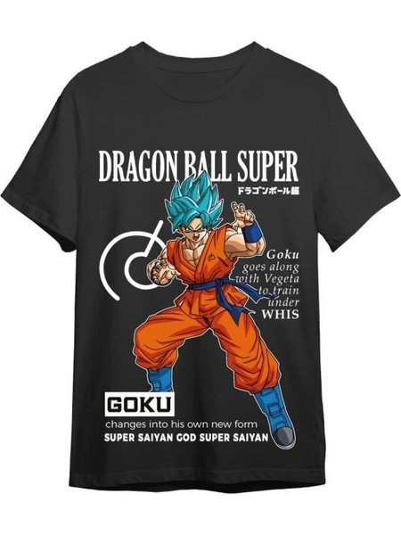 Dragon Ball Super T-Shirt Goku Training Black Size M