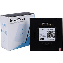 Sonoff Touch Χωνευτός Διακόπτης Τοίχου Wi-Fi για Έλεγχο Φωτισμού με Πλαίσιο και Ένα Πλήκτρο Αφής Λευκός - SONOFF