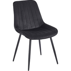 BONY BLACK VELVET ΥΦΑΣΜΑ ΚΑΡΕΚΛΑ ΜΕΤΑΛΛΙΚΗ 51X58X87εκ
