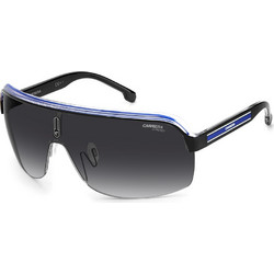 Carrera Topcar1 80S/99 Ανδρικά Γυαλιά Ηλίου Oversized Κοκάλινα Μαύρα με Γκρι Degradee Φακό