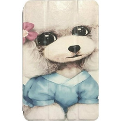 Θήκη Tablet Samsung Tab A T580/T585 10.1" Σχέδιο dog σε Λευκό χρώμα Λευκό Δερματίνη, Σιλικόνη