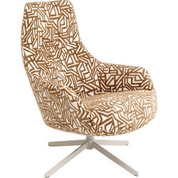Kare Design Πολυθρόνα Περιστρεφόμενη Υφασμάτινη Καφέ Mimi Maze 76x81x100cm