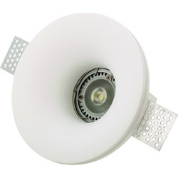 InLight Χωνευτό σποτ λευκό από γύψο 1XGU10 D:13cm (Χ0002)