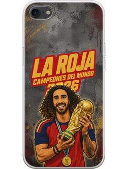 Θήκη La Roja Campeones del Mundo - Marc Cucurella iPhone 7 Flexible TPU (Διάφανη Σιλικόνη)