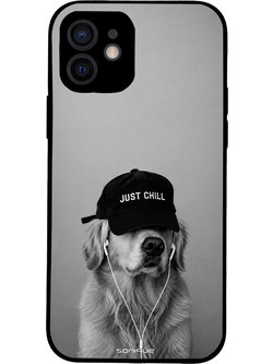 Sonique Men's Edition Back Cover Just Chill Pup (iPhone 12)