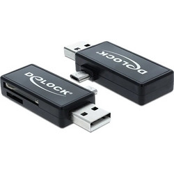DeLOCK 91731 Card Reader OTG USB-A micro USB 2.0 για SD / microSD