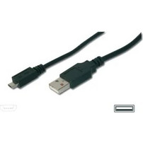 Digitus USB 2.0 Cable USB-A male - micro USB-B male 1m (AK-300110-010-S)