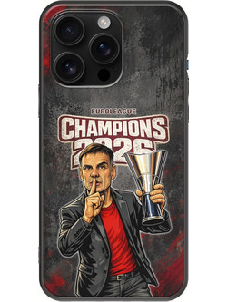 Θήκη Kings of Europe 2026 - Coach B iPhone 16 Pro Max Black TPU (Μαύρη Σιλικόνη)