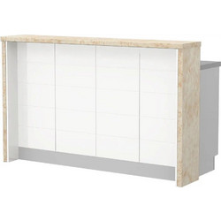 Πάγκος νησίδας Hudson-Μήκος: 160 εκ.Λευκό-Latino Marble