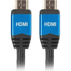 Lanberg Καλώδιο HDMI 2.0 Braided HDMI Male to HDMI Male 3m Black / Blue