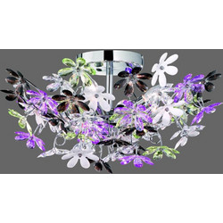 Φωτιστικό Πλαφονίερα FLOWER R60014017 Φινίρισμα Χρωμίου