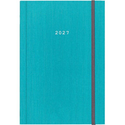 Next ημερολόγιο 2027 fabric ημερήσιο δετό γαλάζιο με λάστιχο 14x21εκ. Δυνατότητα εκτύπωσης