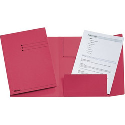 Φάκελος Esselte με 3 Αυτιά και Γραμμές Folio Red 50τμχ
