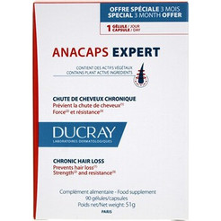 Ducray Anacaps Expert Chronic Hair Loss 90 kapsli - Doplnek stravy proti padani vlasu