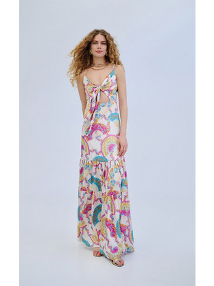 Φόρεμα Dayflare Satin Iraida Λευκό