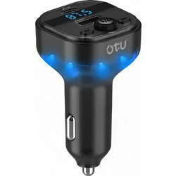 Bluetooth FM Transmitter Αυτοκινήτου Με Φορτιστή 15W Και LED Φωτισμό Otu CM04