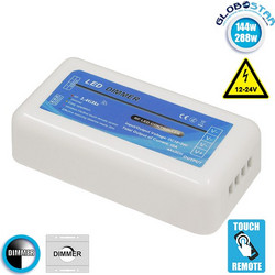 GLOBOSTAR(R) 73314 CORE Δέκτης Dimmer 3CH DC 12-24V 12A 288W Max IP20 - RF 2.4GHz 3 Ζωνών - M8.5xΠ4.5xΥ2.5cm