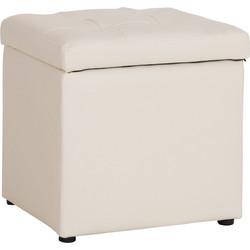 ΣΚΑΜΠΟ PRO CUBE HM224.02 PU ΜΕ ΑΠΟΘΗΚΕΥΤΙΚΟ ΧΩΡΟ- ΛΕΥΚΟ 38x38x36,5Υεκ
