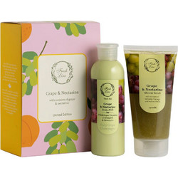Fresh Line Grape & Nectarine Body Milk 200ml + Shower Scrub 150ml