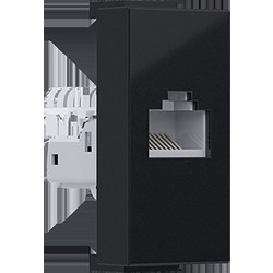 MODYS ΠΡΙΖΑ ΔΙΚΤΥΟΥ ΜΑΥΡΗ ΜΑΤ RJ45 CAT.5E IP20 ΧΩΡΙΣ ΘΩΡΑΚΙΣΗ / 10101312327