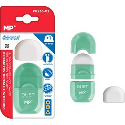 MP MP γόμα & ξύστρα με κάδο PG236-02-GN με ανταλλακτική γόμα, πράσινη