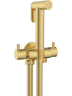 Σετ Διπλού Διακόπτη Μπιντέ (μόνο Κρύο) Brushed Gold Interflex DOUBLE ROUND SERIE 098146