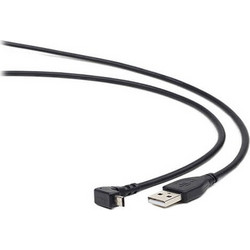 Καλώδιο Σύνδεσης CABLEXPERT (CCP-MUSB2-AMBM90-6) USB-A σε Micro USB (Γωνιακό 90) - USB 2.0 - 1.8m - Μαύρο CCP-MUSB2-AMBM90-6