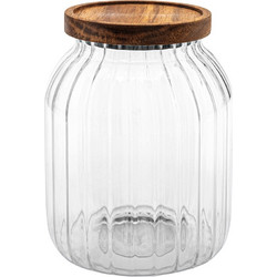 Δοχείο Αποθήκευσης 5Five Harmony Γυάλινο με Καπάκι 2000ml 13.5x18cm Διάφανο 203017