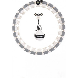 Hula Hoop με Βάρος και Λειτουργία Μασάζ 300-350 mm Λευκό-Γκρι13112339 Zipro
