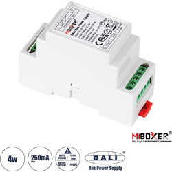 GLOBOSTAR MiBOXER-DL-POW1 71420 DC DALI BUS Τροφοδοτικό/Μετασχηματιστής SELV Ράγας με 2 x 125mA 2W Κανάλια AC 220-240V σε DC 16V 250mA 4W Max IP20 - DALI BUS - Μ9 x Π3.4 x Υ6cm
