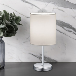 Trio Lighting R50491001 Πορτατίφ E14 Λευκό Ασημί Φ13xΥ28.5cm
