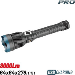 Bormann BPR6040 8000LUMEN Επαναφορτιζόμενος Φακός Led Αδιάβροχος 8000lm