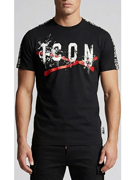 ICON T-SHIRT C/LOGO X C/BANDE