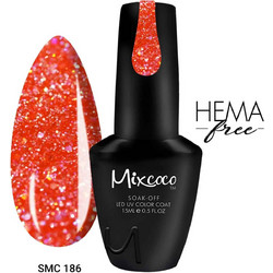 Mixcoco SMC 186 Glitter Ημιμόνιμο Βερνίκι Νυχιών 15ml