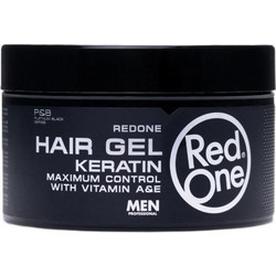 Red. One Barber Keratin Vitamin A+E Full Force Gel Μαλλιών Ανδρικό Πολύ Δυνατό Κράτημα 450ml