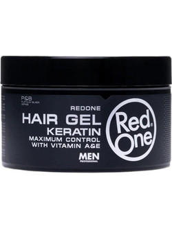 Red. One Barber Keratin Vitamin A+E Full Force Gel Μαλλιών Ανδρικό Πολύ Δυνατό Κράτημα 450ml