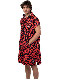 Bee Unusual Wild Bee Hooded Πόντσο Θαλάσσης Κόκκινο ASW-232306