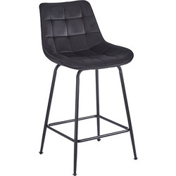 ERMINA BLACK VELVET ΥΦΑΣΜΑ 64εκ. ΣΚΑΜΠΟ ΜΕΤΑΛΛΙΚΟ 49X50X64-94εκ