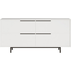 Μπουφές ArteLibre CARTMEL Λευκό Μοριοσανίδα/Μέταλλο 44.5x160x74.3cm