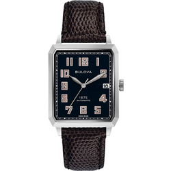 Bulova Ανδρικό Ρολόι Αυτόματο με Καφέ Δερμάτινο Λουράκι 96B332