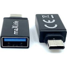 ADAPTER MAXLIFE USB TYPE A 3.0 TO TYPE C