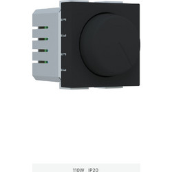 MODYS ΠΕΡΙΣΤΡΟΦΙΚΟ Α/Ρ DIMMER LED (7-110W) 2M 250VAC IP20 ΜΑΥΡΟ ΜΑΤ